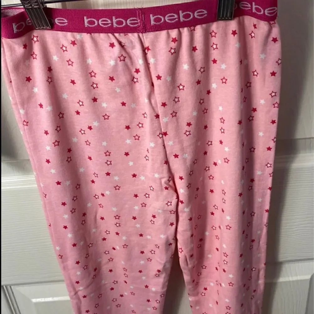 BEBE Girls Size 14/16  - 2 Pc Star Print Pajama Pants Set